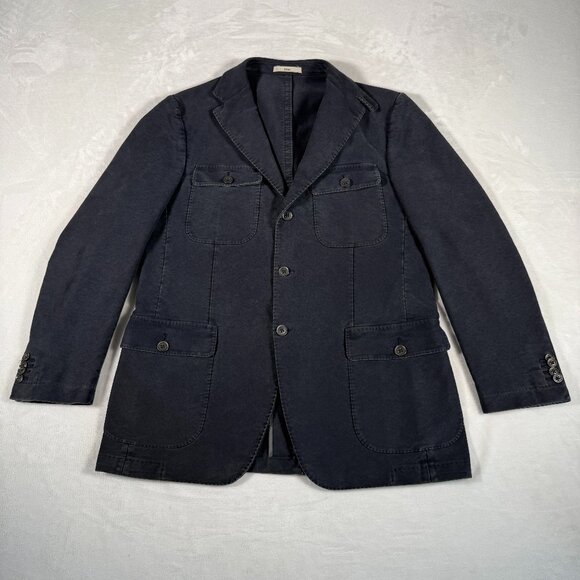 Arthur & Fox Other - Arthur and Fox Pea Coat Men Size L 52 Blue Pockets Button Closure Blazer Jacket